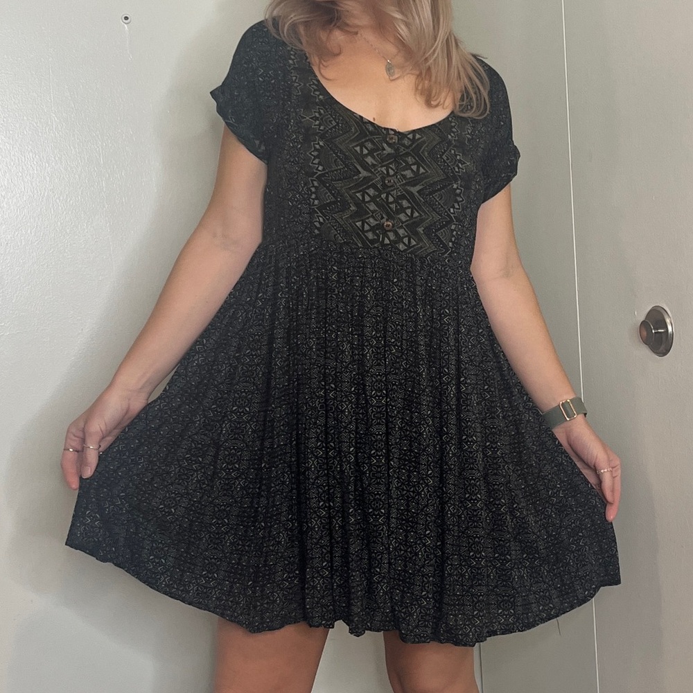 Free people black mini dress with pockets